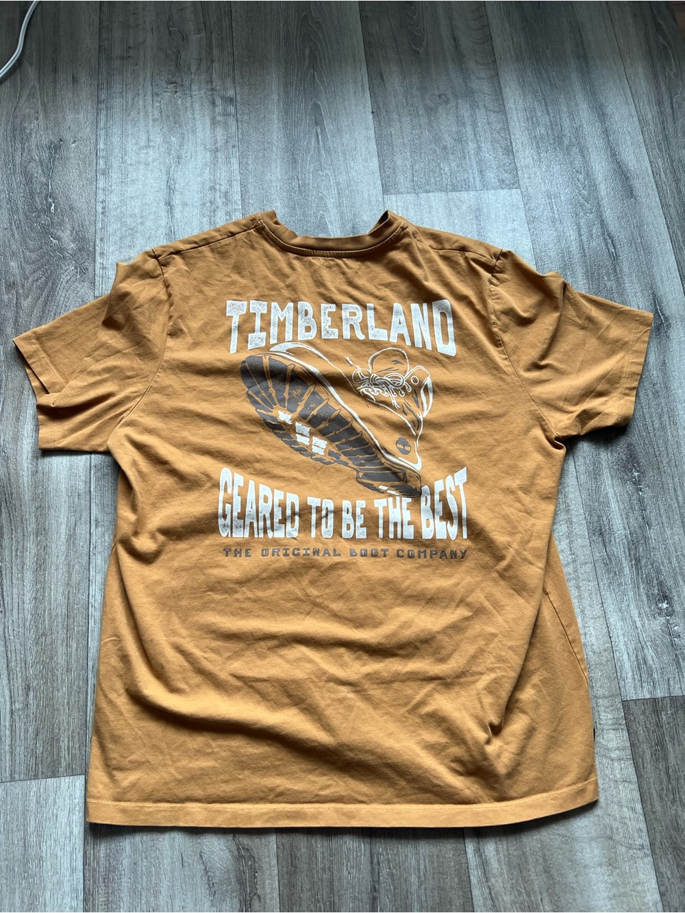Timberland Men's Graphic Short Sleeve T-Shirt in Mustard